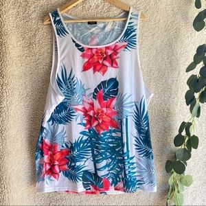 Coofandy Men’s Tropical Floral Tank Top Size L